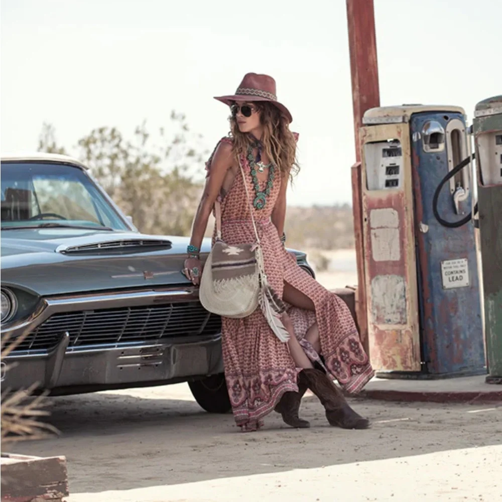 Spell Sunset Road Frill Gown - Picture 2 of 16